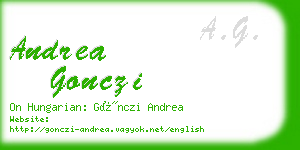 andrea gonczi business card
